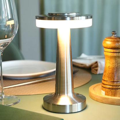 Cordless LED Table Lamp Art Deco with Touch Dimmer and USB-C Charging