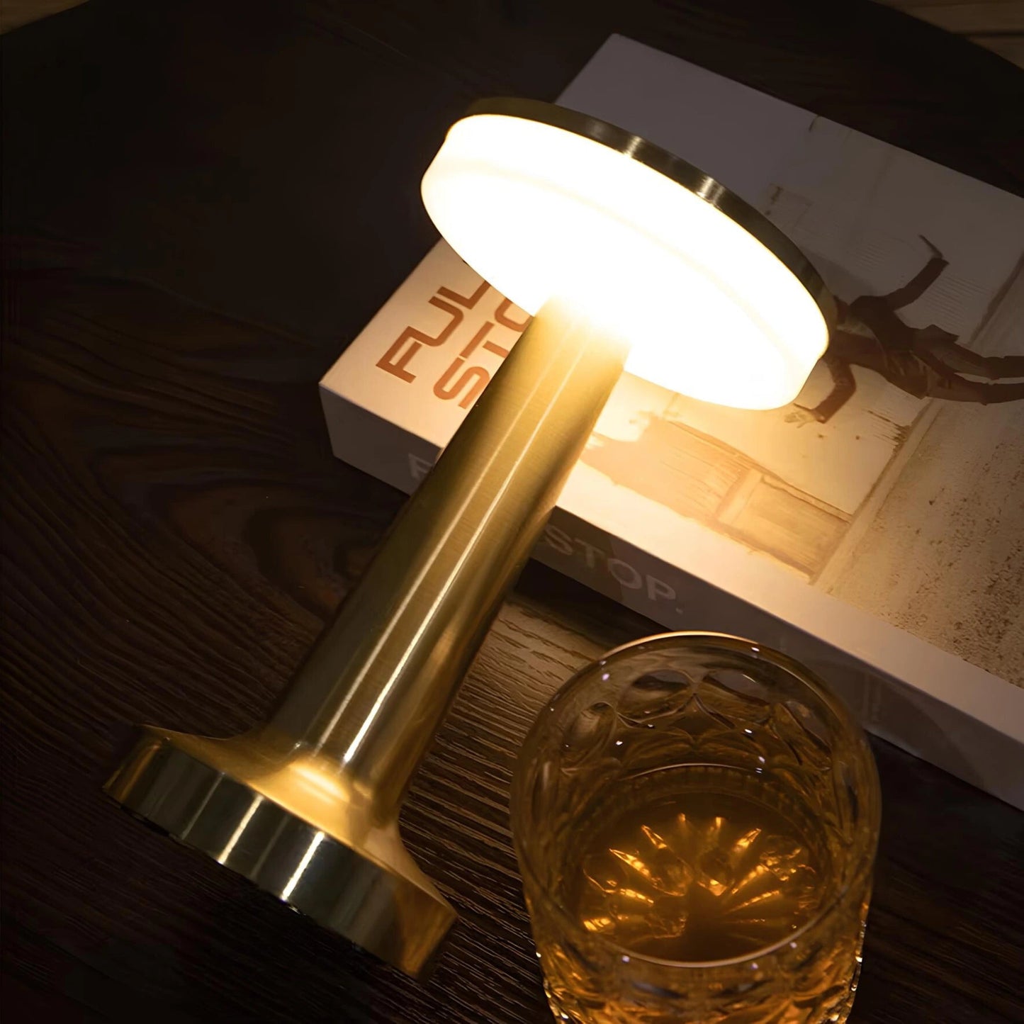 Cordless LED Table Lamp Art Deco with Touch Dimmer and USB-C Charging