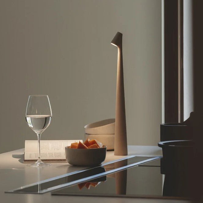 Cordless LED Table Lamp Minimalist Design with Adjustable Brightness and Touch Control