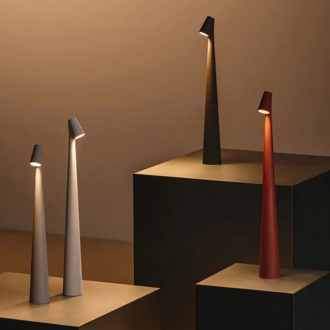 Cordless LED Table Lamp Minimalist Design with Adjustable Brightness and Touch Control