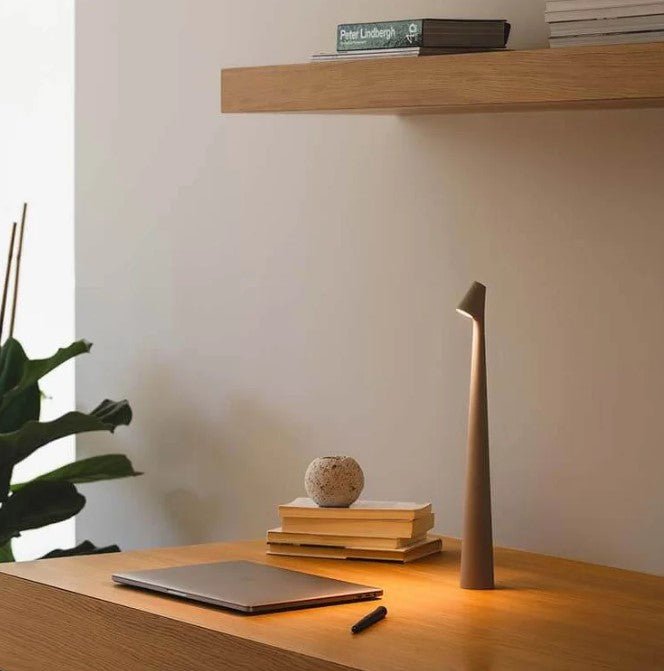 Cordless LED Table Lamp Minimalist Design with Adjustable Brightness and Touch Control