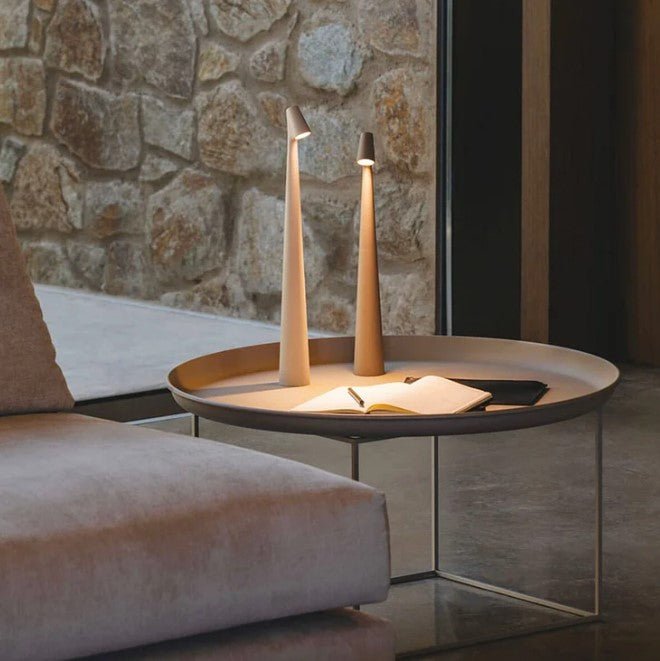 Cordless LED Table Lamp Minimalist Design with Adjustable Brightness and Touch Control