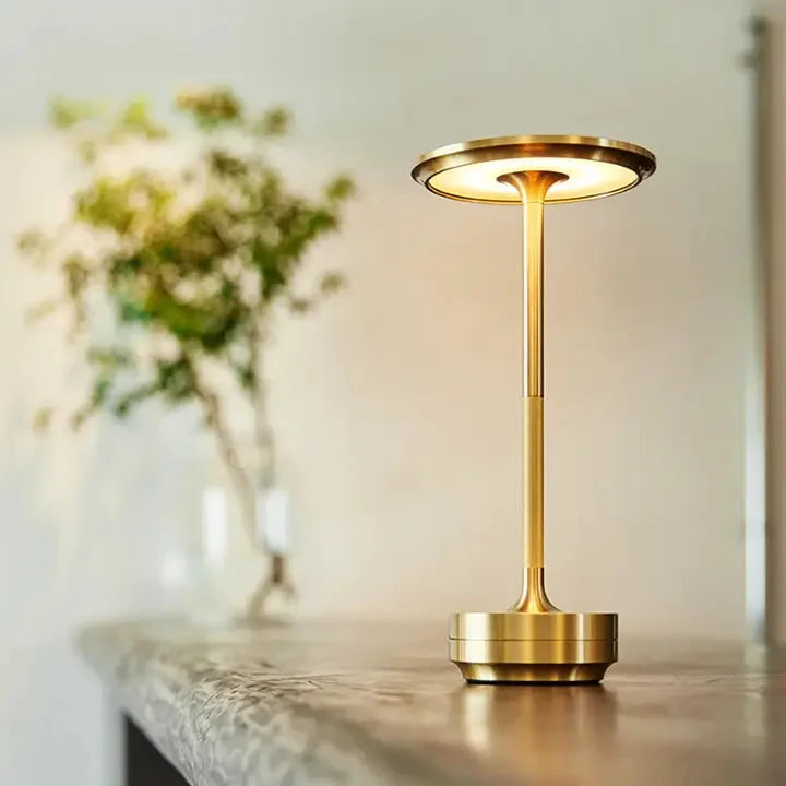 Cordless LED Table Lamp Minimalist Design with Touch Dimmer and Rechargeable Battery