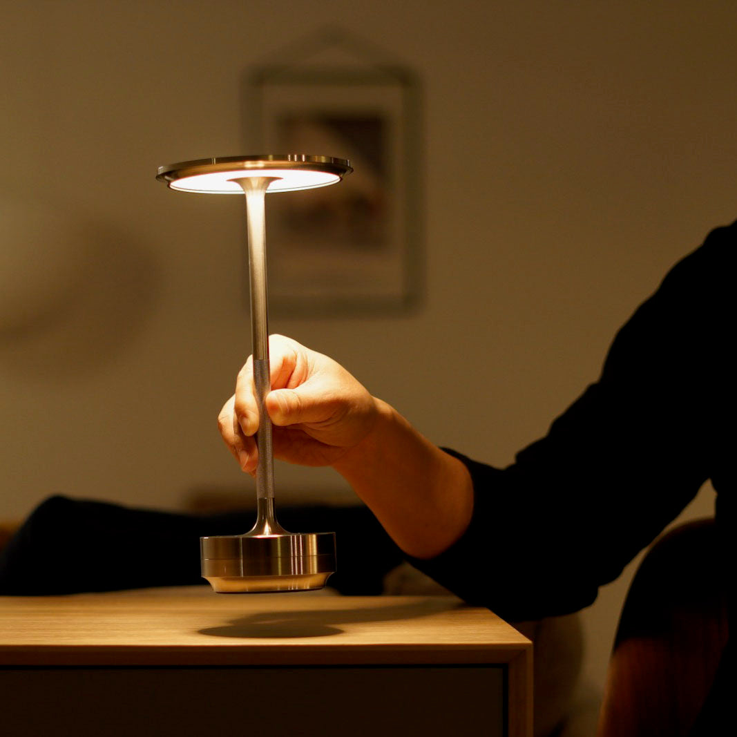 Cordless LED Table Lamp Minimalist Design with Touch Dimmer and Rechargeable Battery