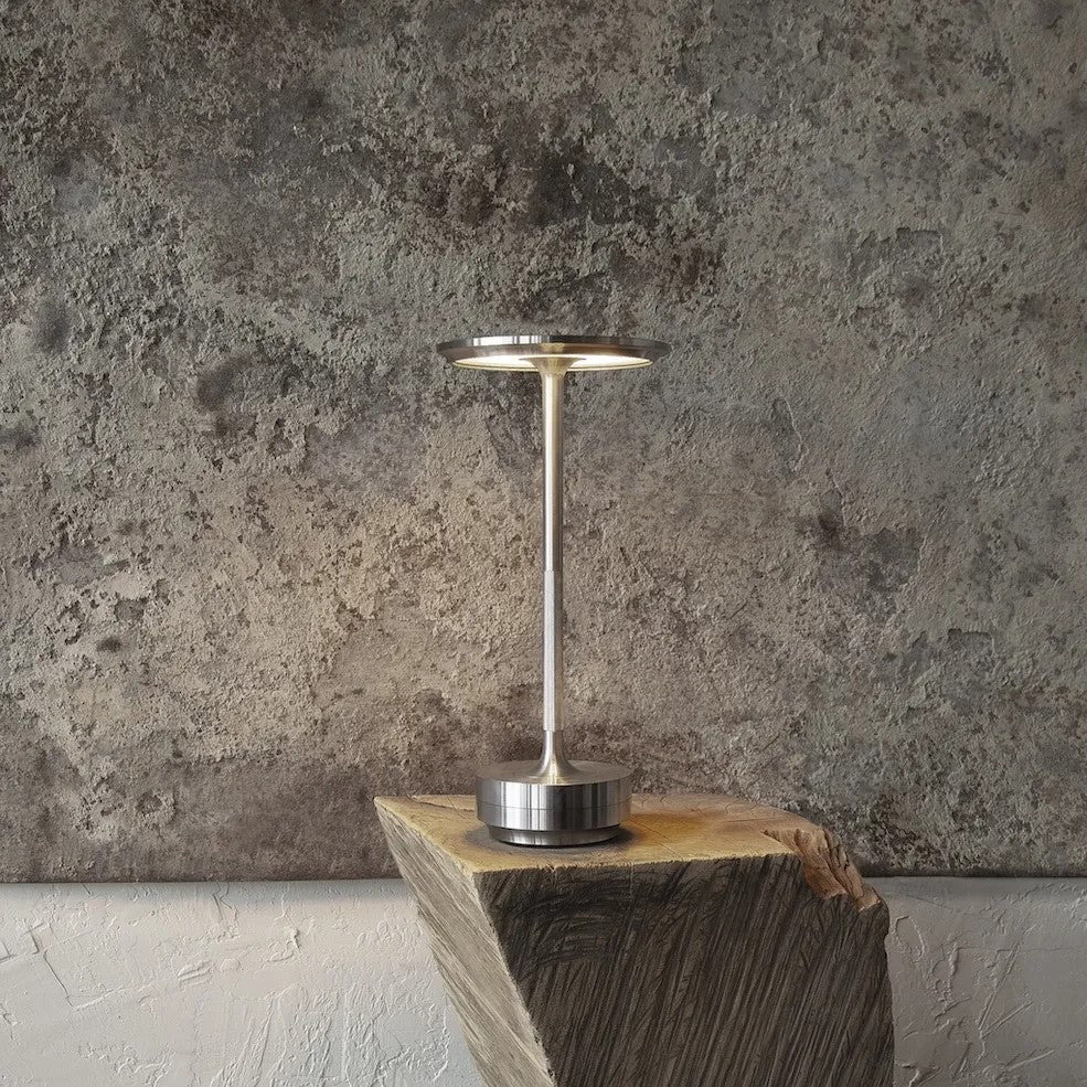 Cordless LED Table Lamp Minimalist Design with Touch Dimmer and Rechargeable Battery
