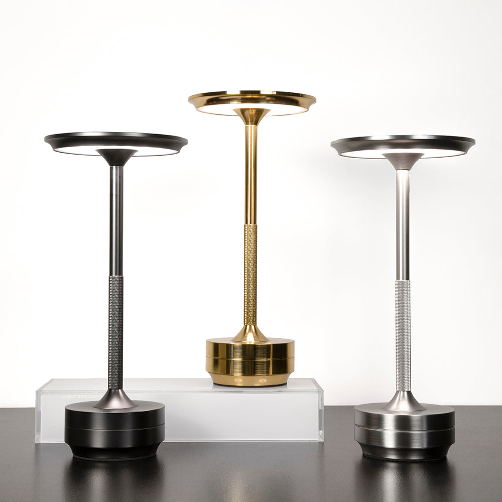 Cordless LED Table Lamp Minimalist Design with Touch Dimmer and Rechargeable Battery