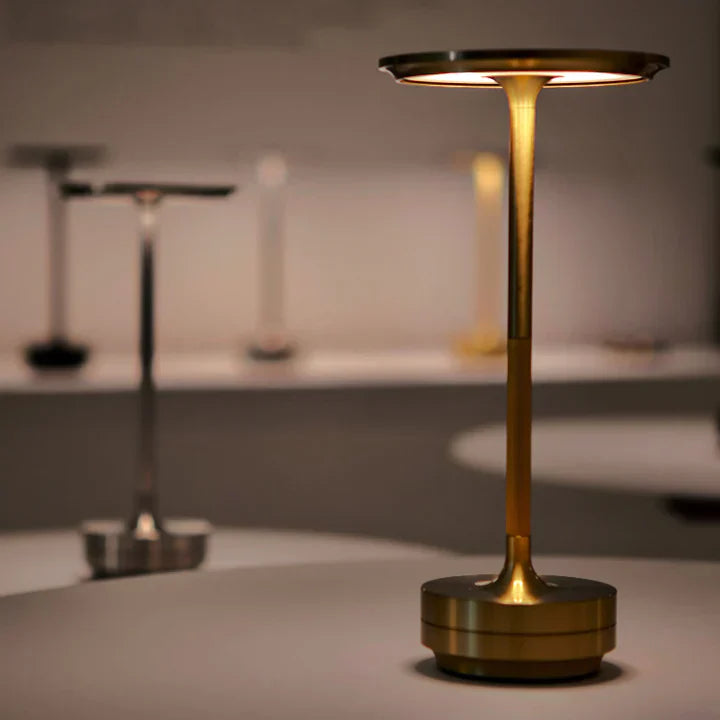 Cordless LED Table Lamp Minimalist Design with Touch Dimmer and Rechargeable Battery