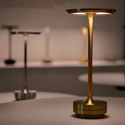 Cordless LED Table Lamp Minimalist Design with Touch Dimmer and Rechargeable Battery