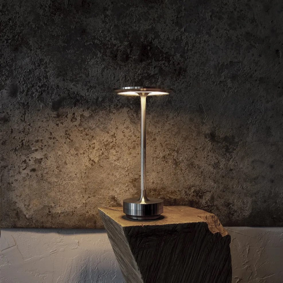 Cordless LED Table Lamp Minimalist Design with Touch Dimmer and Rechargeable Battery