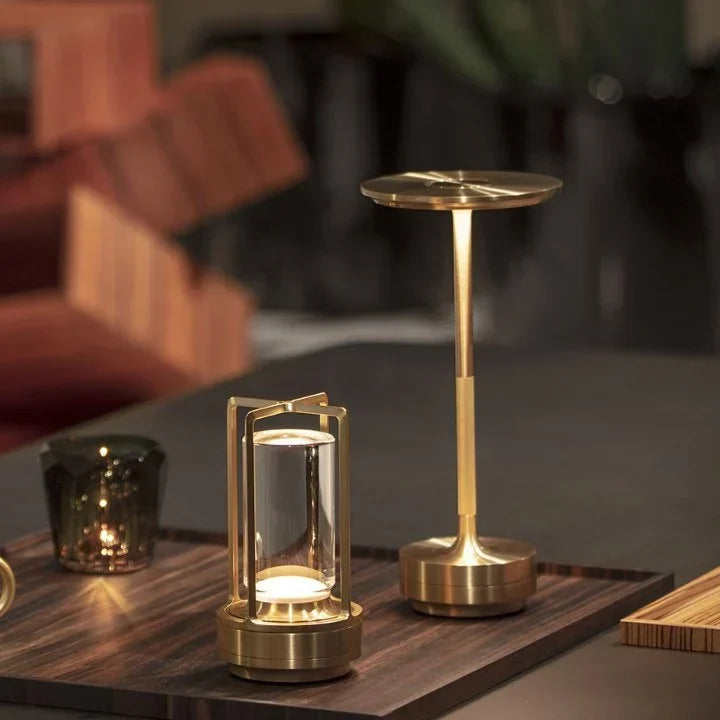 Cordless LED Table Lamp Minimalist Design with Touch Dimmer and Rechargeable Battery