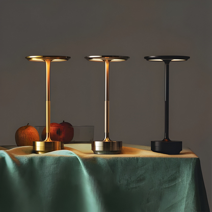 Cordless LED Table Lamp Modern Minimalist with Touch Dimmer and Rechargeable Battery