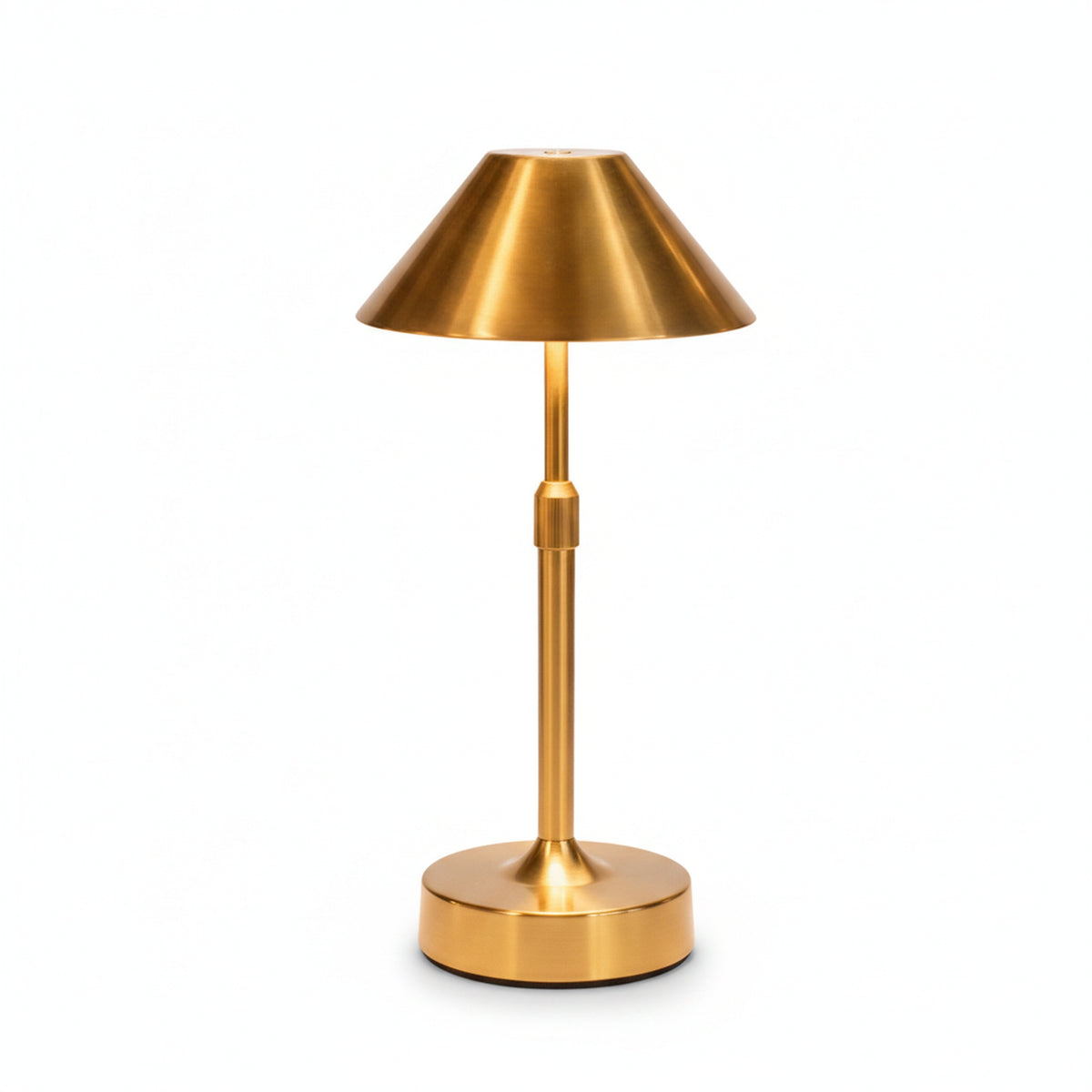 Cordless Table Lamp Modern Touch Dimming LED with Conical Shade