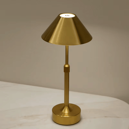 Cordless Table Lamp Modern Touch Dimming LED with Conical Shade