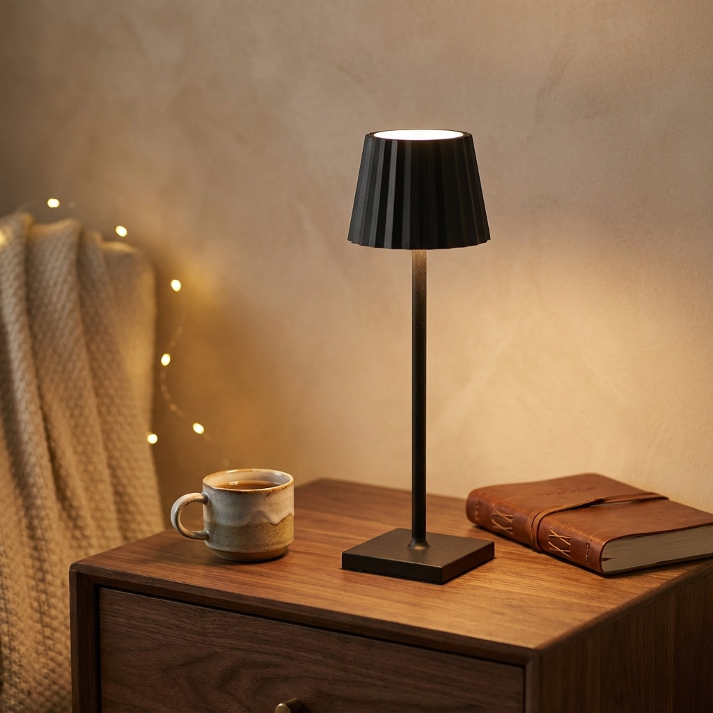 Cordless Table Lamp Modern with Touch Dimmer and Rechargeable Battery