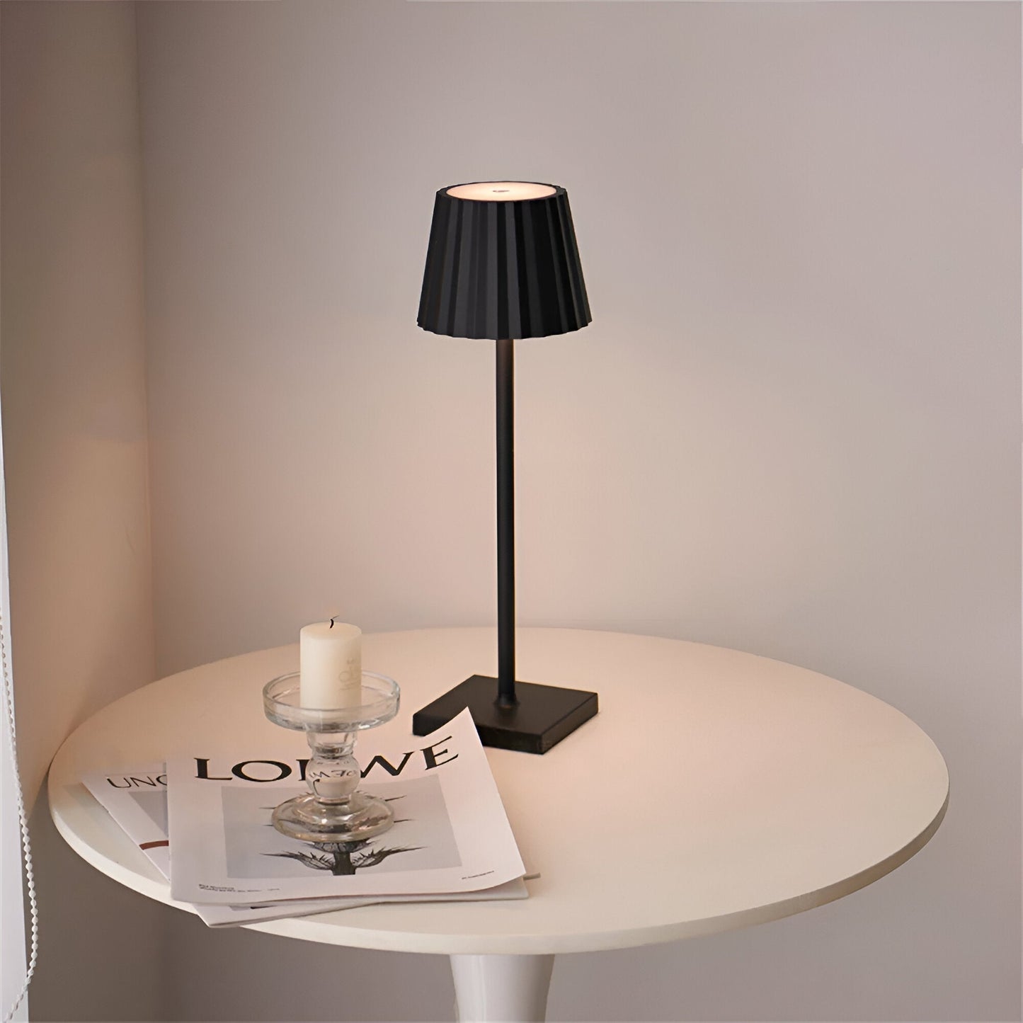 Cordless Table Lamp Modern with Touch Dimmer and Rechargeable Battery