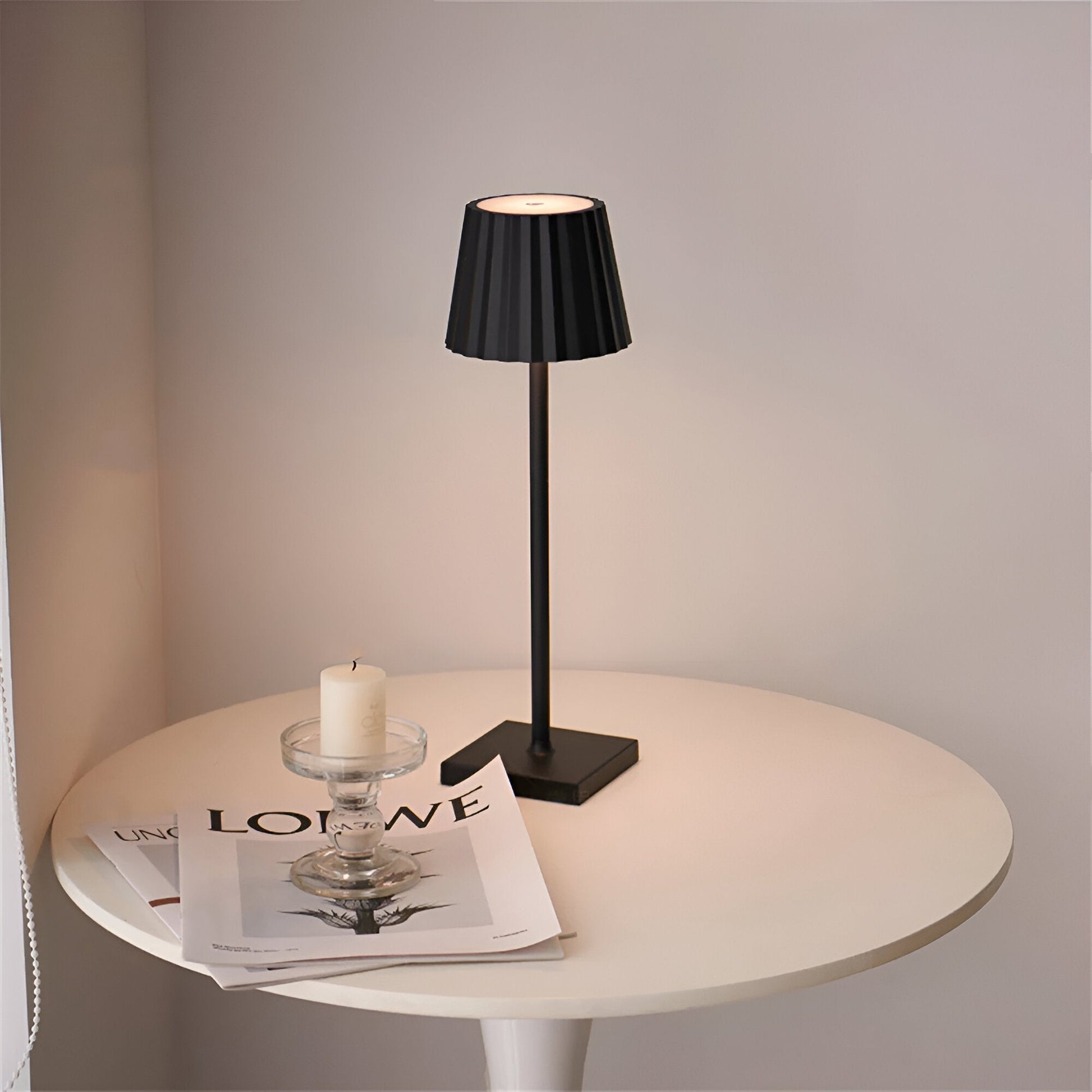 Cordless Table Lamp Modern with Touch Dimmer and Rechargeable Battery