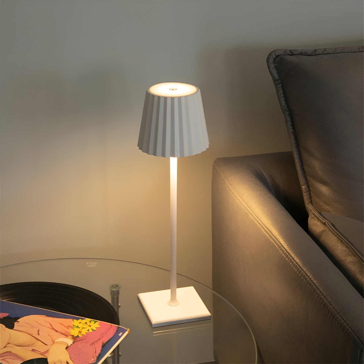 Cordless Table Lamp Modern with Touch Dimmer and Rechargeable Battery
