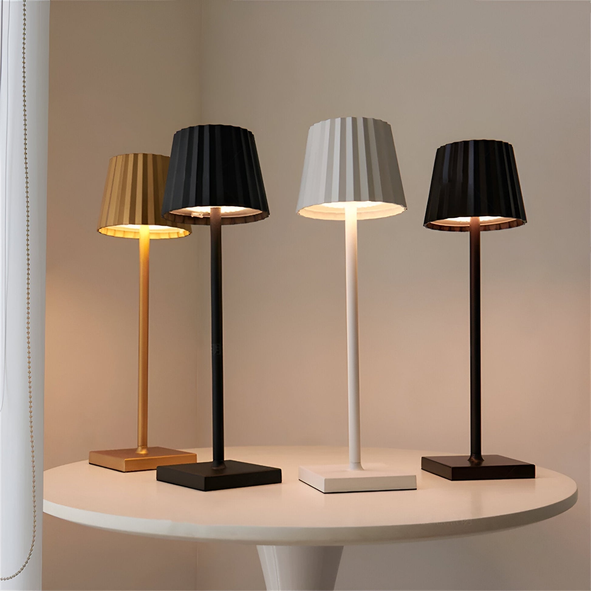 Cordless Table Lamp Modern with Touch Dimmer and Rechargeable Battery