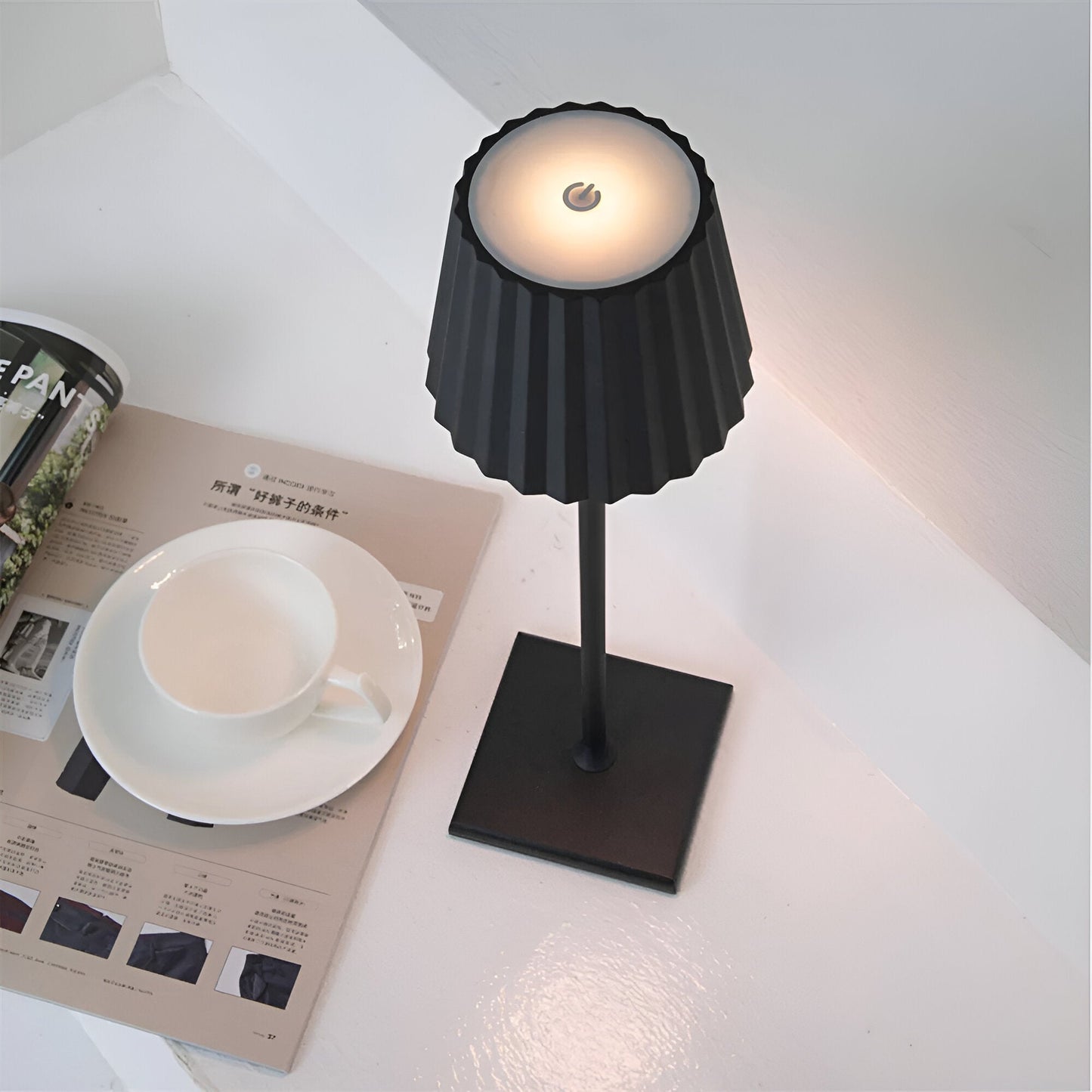 Cordless Table Lamp Modern with Touch Dimmer and Rechargeable Battery