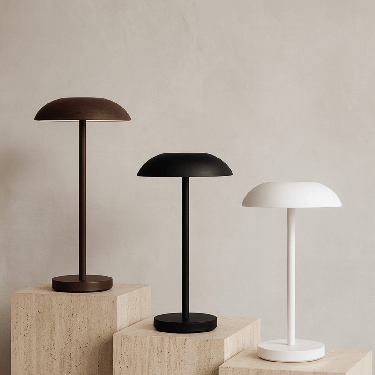 Cordless Touch Table Lamp Minimalist with Dimmable LED and Rechargeable Battery