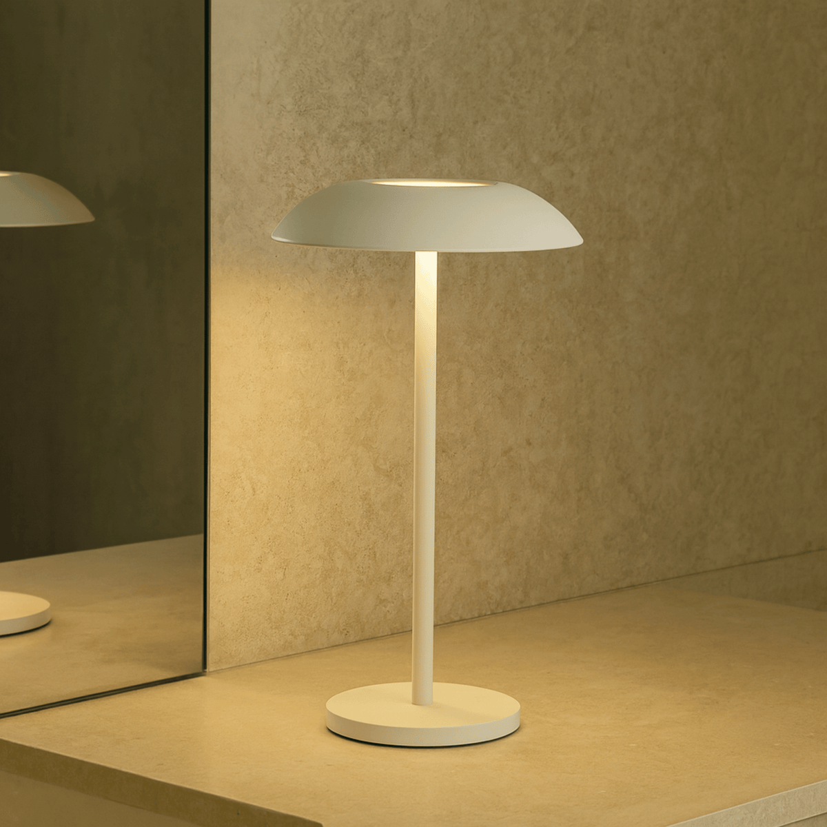 Cordless Touch Table Lamp Minimalist with Dimmable LED and Rechargeable Battery