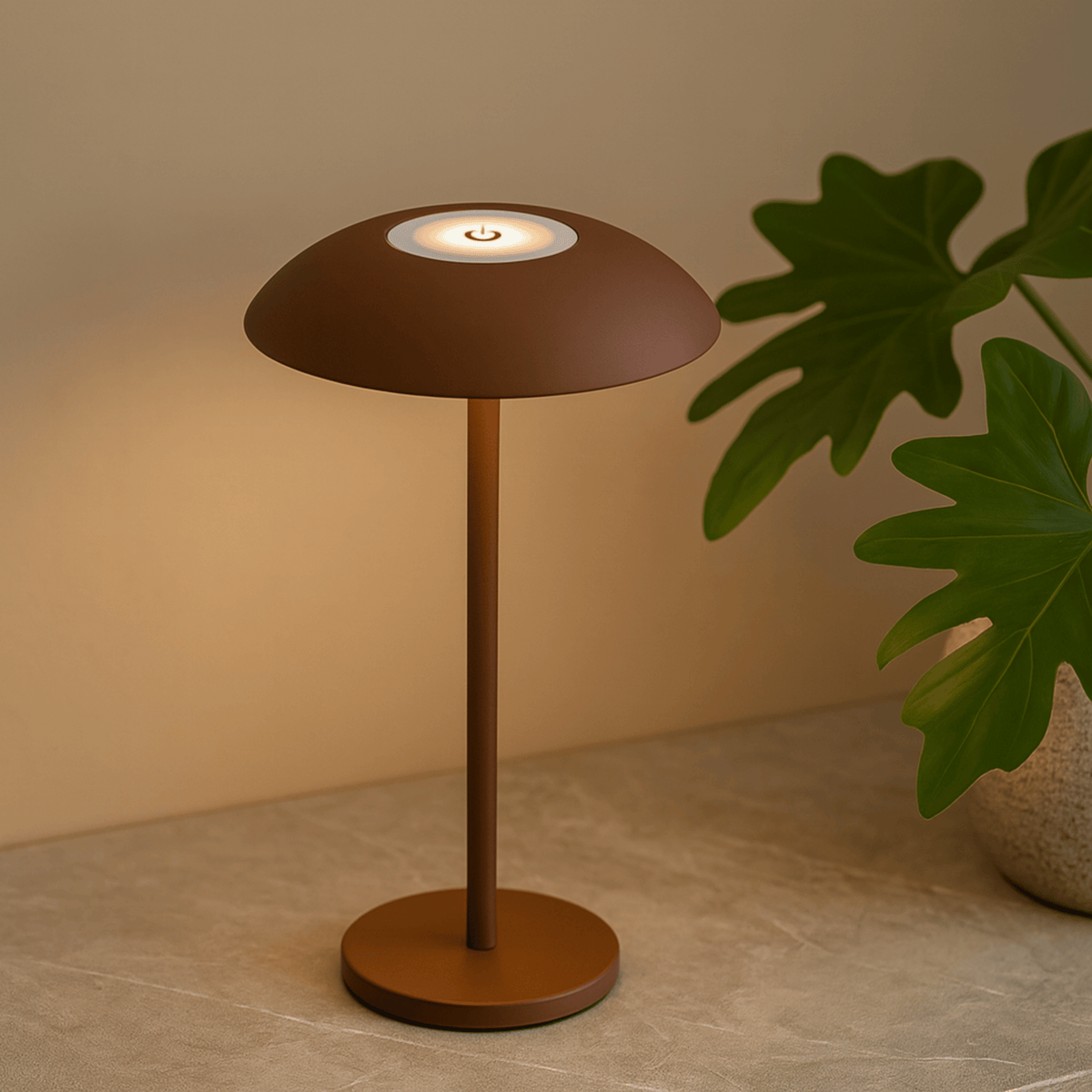 Cordless Touch Table Lamp Minimalist with Dimmable LED and Rechargeable Battery