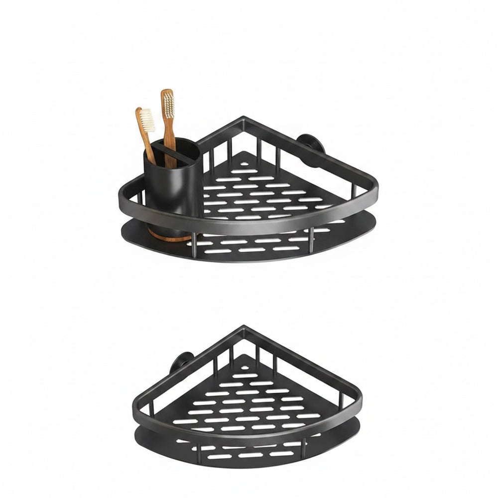 Corner Shower Caddy Wall Mounted with Adhesive and Removable Hook