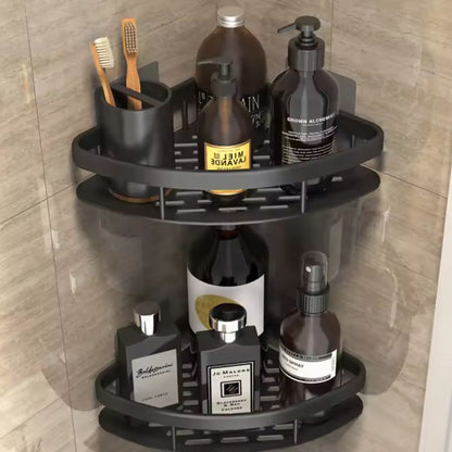 Corner Shower Shelf Organizer Wall Mounted No-Drill Adhesive Aluminum