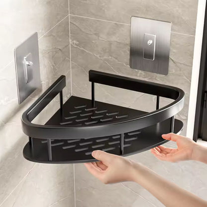 Corner Shower Shelf Organizer Wall Mounted No-Drill Adhesive Aluminum