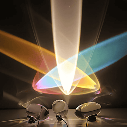Crystal Table Lamp Modern with Rainbow Light Projection and Color Films