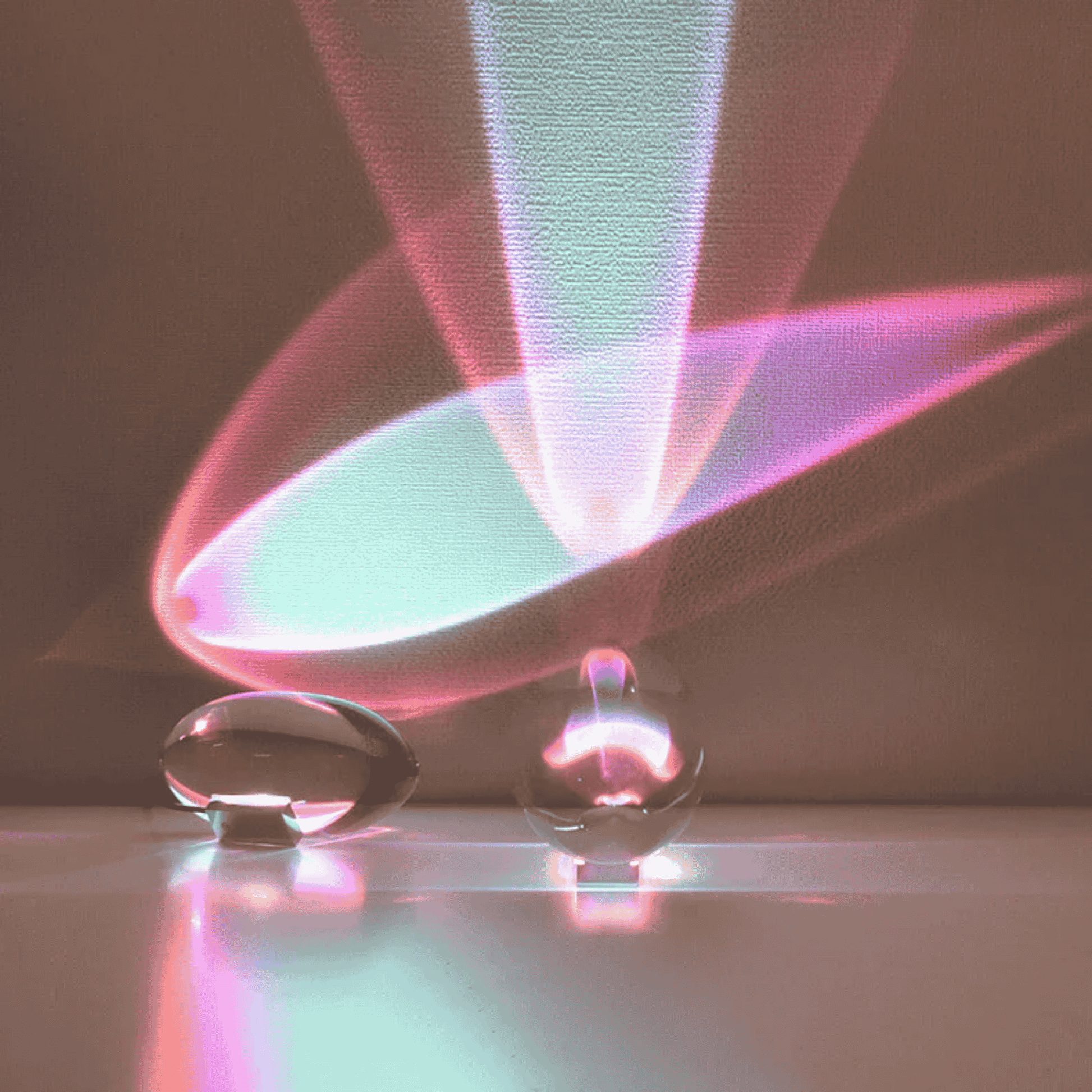 Crystal Table Lamp Modern with Rainbow Light Projection and Color Films