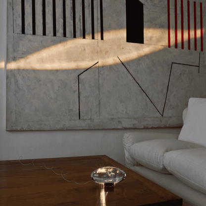 Crystal Table Lamp Modern with Rainbow Light Projection and Color Films