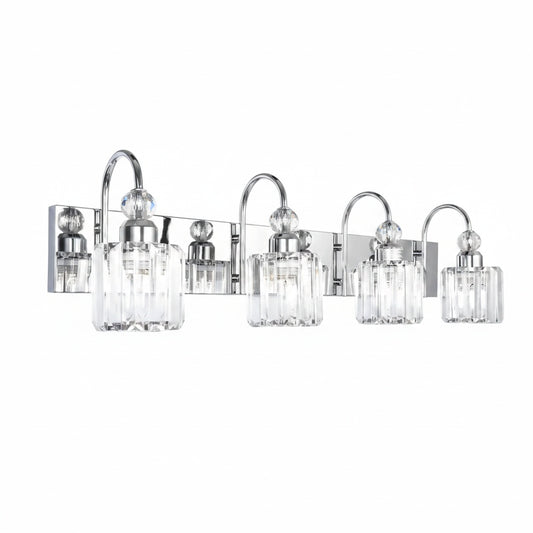 Crystal Vanity Wall Light Modern Bathroom Sconce with Crystal Shades