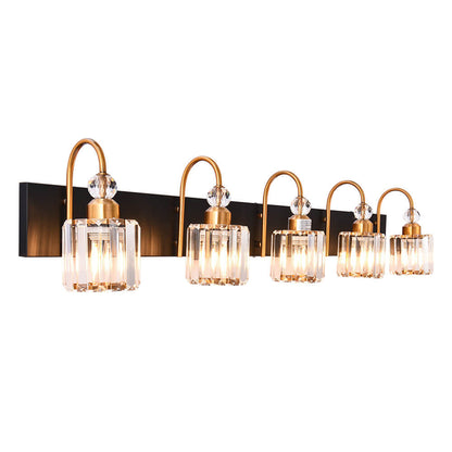 Crystal Vanity Wall Light Modern Bathroom Sconce with Crystal Shades