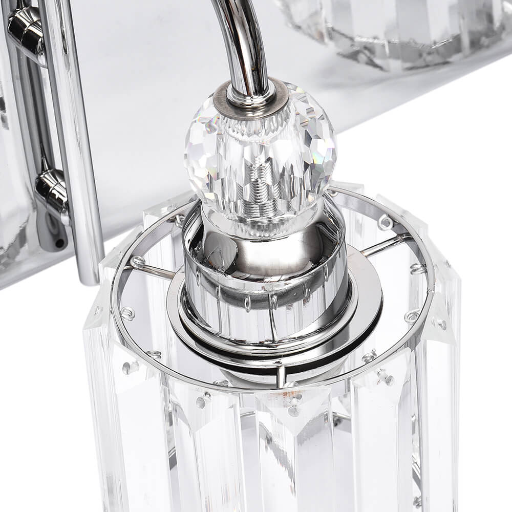 Crystal Vanity Wall Light Modern Bathroom Sconce with Crystal Shades
