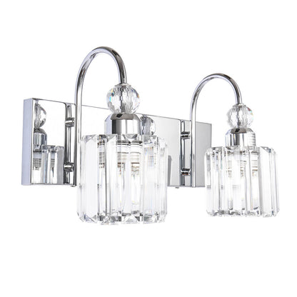 Crystal Vanity Wall Light Modern Bathroom Sconce with Crystal Shades