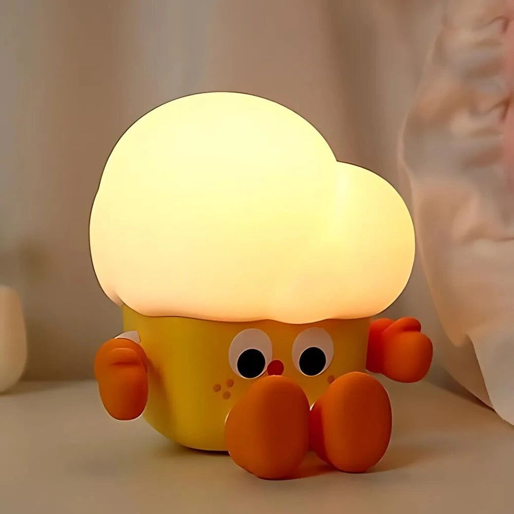 Cute Animal Night Light Silicone LED Bedside Lamp with Touch Control and Sleep Timer