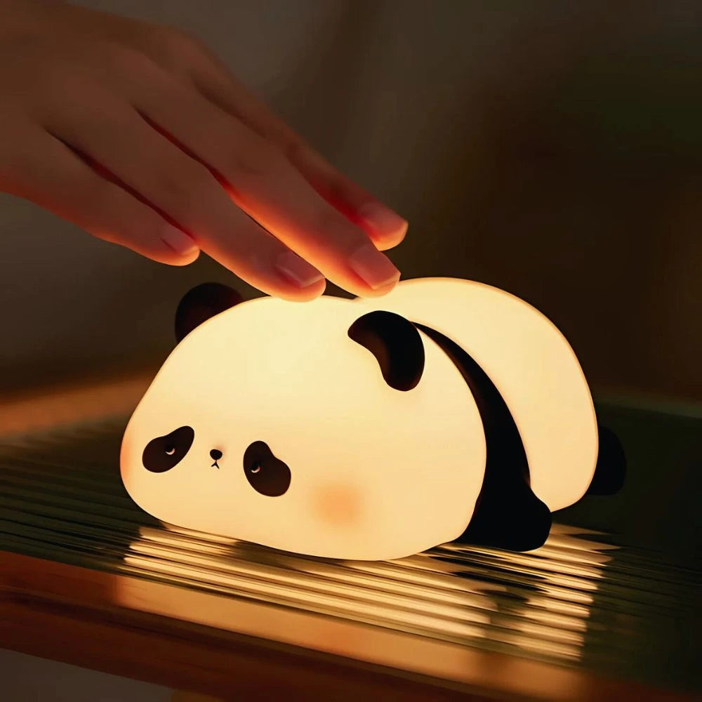 Cute Animal Night Light Silicone LED Bedside Lamp with Touch Control and Sleep Timer