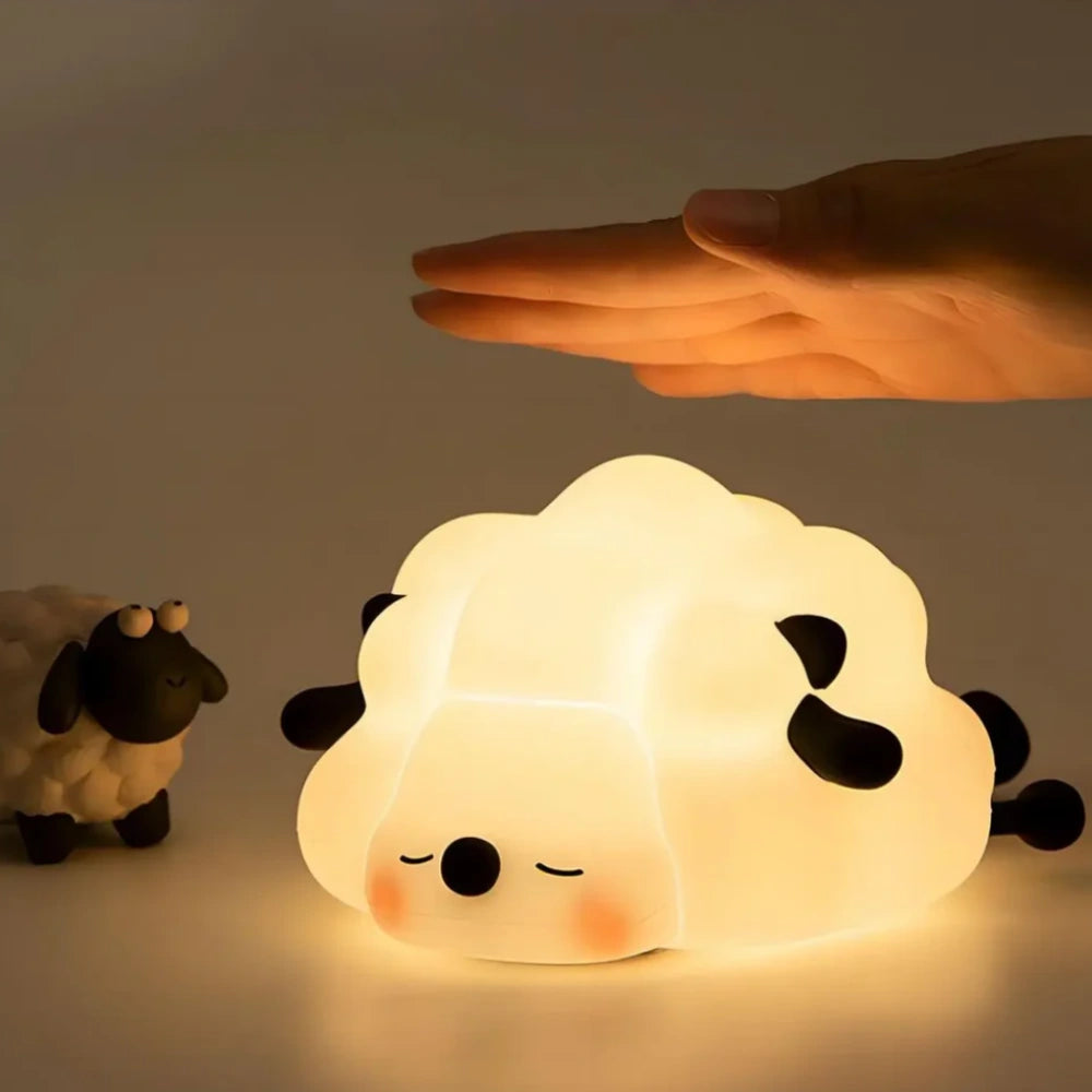 Cute Animal Night Light Silicone LED Bedside Lamp with Touch Control and Sleep Timer