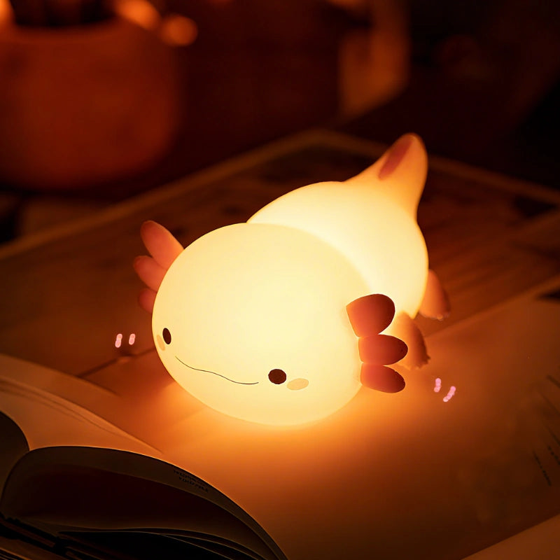 Cute Animal Night Light Silicone LED Bedside Lamp with Touch Control and Sleep Timer