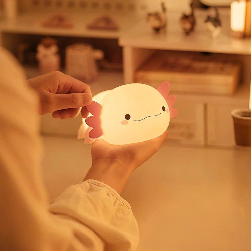 Cute Animal Night Light Silicone LED Bedside Lamp with Touch Control and Sleep Timer