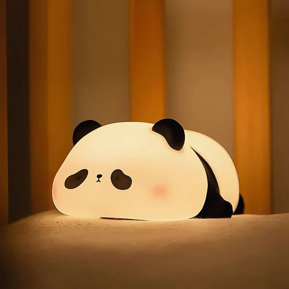 Cute Animal Night Light Silicone LED Bedside Lamp with Touch Control and Sleep Timer