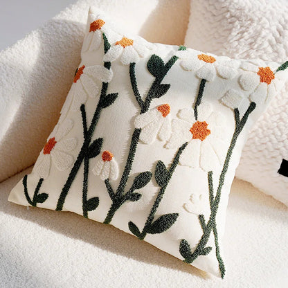 Decorative Cushion Cover with Tufted and Textured Boho Patterns