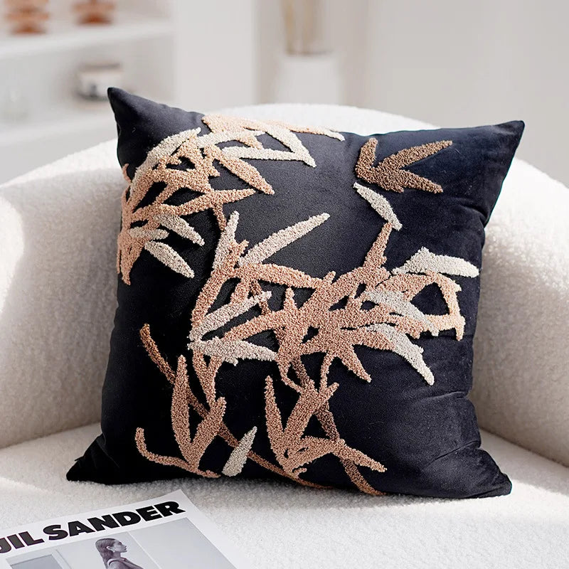 Decorative Cushion Cover with Tufted and Textured Boho Patterns