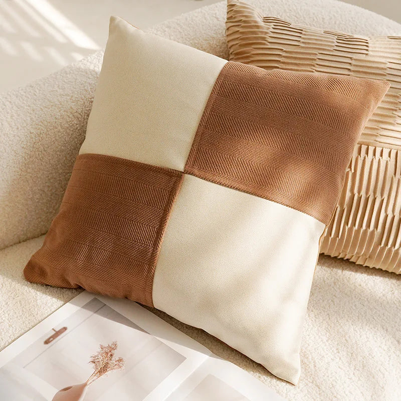 Decorative Cushion Cover with Tufted and Textured Boho Patterns