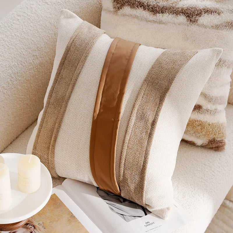 Decorative Cushion Cover with Tufted and Textured Boho Patterns