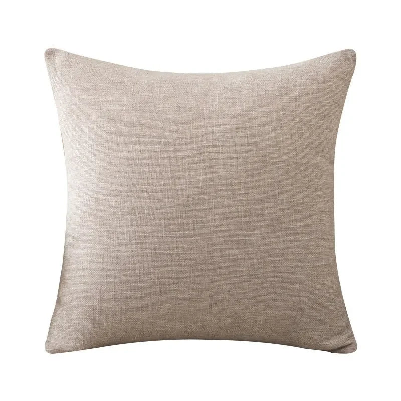 Decorative Throw Pillow with Insert, Solid Plain Design, Square