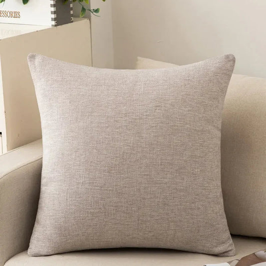Decorative Throw Pillow with Insert, Solid Plain Design, Square