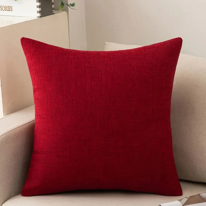Decorative Throw Pillow with Insert, Solid Plain Design, Square