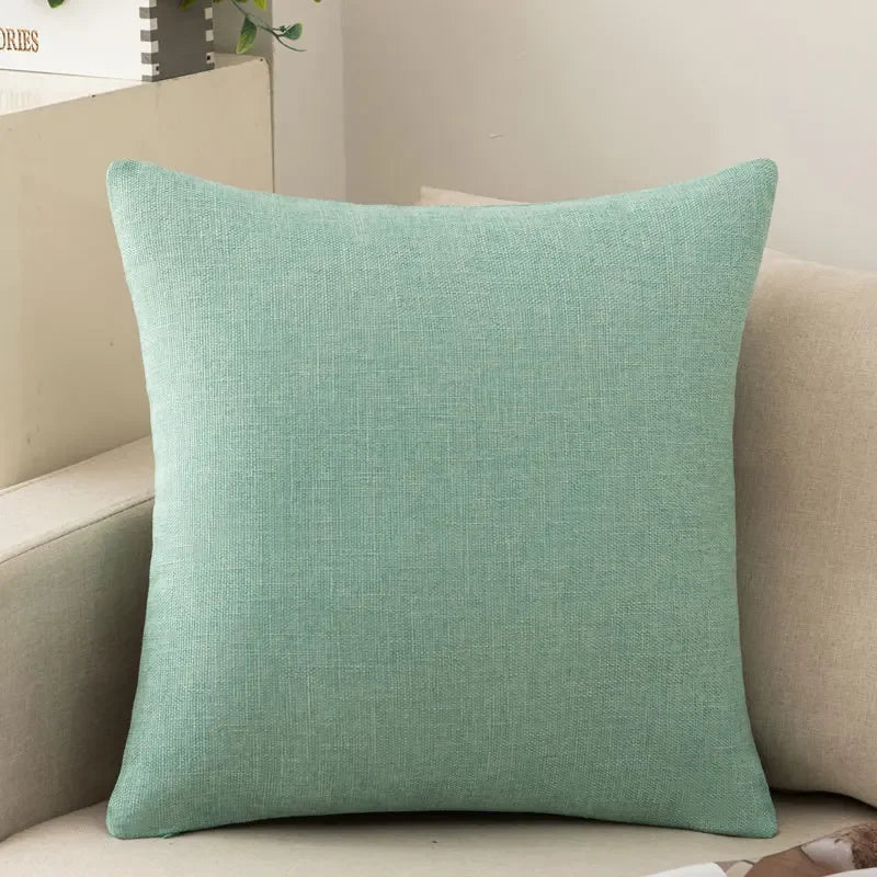 Decorative Throw Pillow with Insert, Solid Plain Design, Square